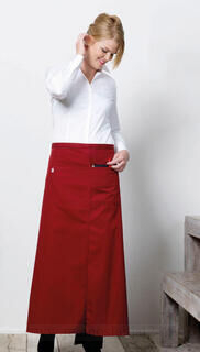 Long Bistro Apron with Vent and Pocket